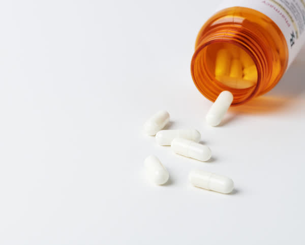 Prescription bottle with capsules
