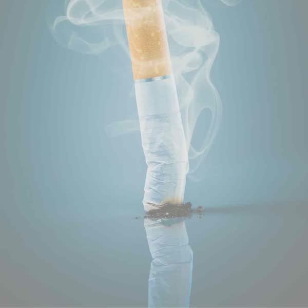 Stubbed-out cigarette